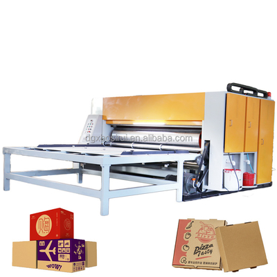 Rotary Carton Box Corrugated Flexo Printing Die Cutter Cardboard Box Making Machine Semi-automatic Pizza Box Printing Machine